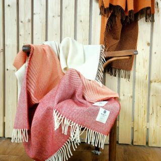 Žiarivé jesenné farby ombré a elegantný tehlový fešácky Delux pléd - posledné kusy ,len u nás...